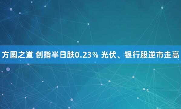 方圆之道 创指半日跌0.23% 光伏、银行股逆市走高
