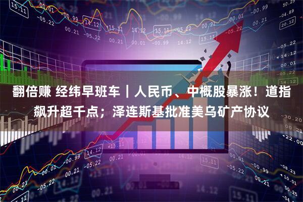翻倍赚 经纬早班车｜人民币、中概股暴涨！道指飙升超千点；泽连斯基批准美乌矿产协议