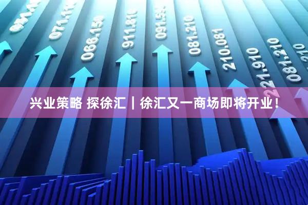 兴业策略 探徐汇｜徐汇又一商场即将开业！