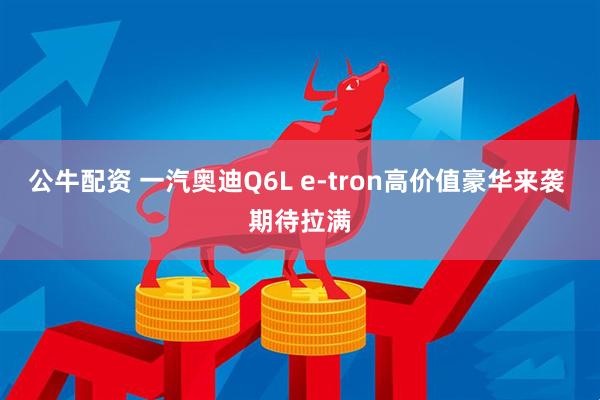 公牛配资 一汽奥迪Q6L e-tron高价值豪华来袭 期待拉满