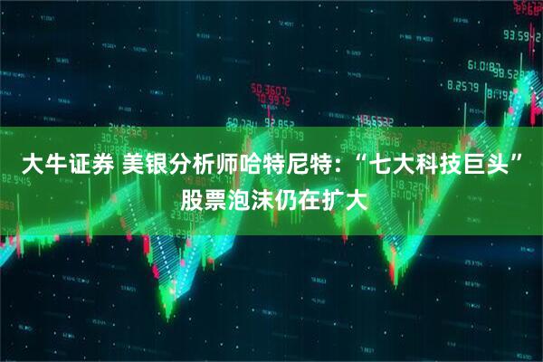 大牛证券 美银分析师哈特尼特: “七大科技巨头” 股票泡沫仍在扩大