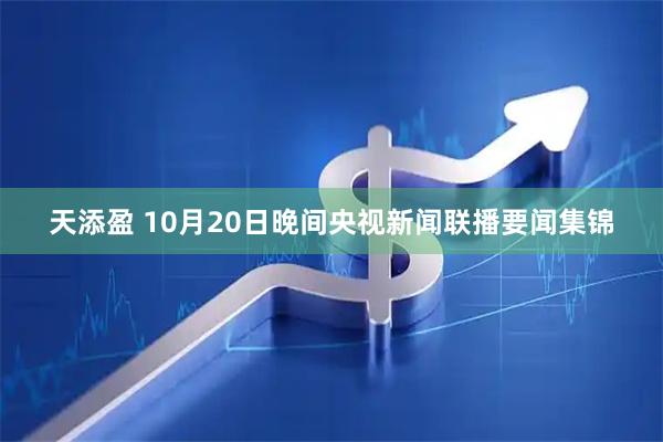 天添盈 10月20日晚间央视新闻联播要闻集锦