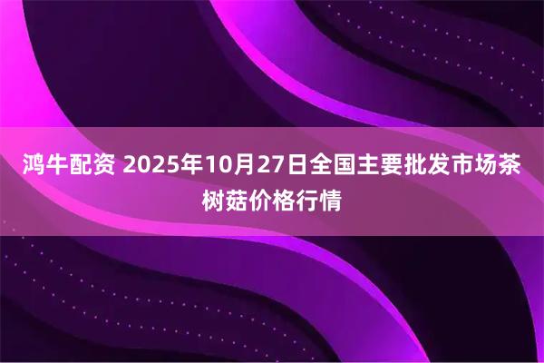 鸿牛配资 2025年10月27日全国主要批发市场茶树菇价格行情