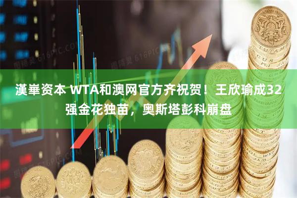 漢崋资本 WTA和澳网官方齐祝贺！王欣瑜成32强金花独苗，奥斯塔彭科崩盘